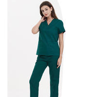 Ensemble de blouses chirurgicales orthopédiques en denim à col en V, uniforme d'infirmière, logo personnalisé OEM, unisexe