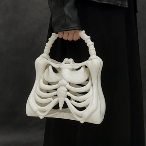 Bolso de Hueso de Esqueleto Impreso en 3D SDM16, Bolso de Mano con Asa de Calavera para Halloween, Bolso Cruzado de Hombro para Disfraces de Fiesta y Uso Diario - Product Image 1