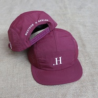 Casquette BSCI personnalisée avec votre logo, pour hommes et femmes, 5 panneaux, découpée au laser, à visière plate, imperméable, pour le camping et la course à pied