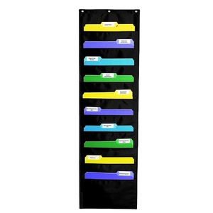 Storage Pocket Chart Wall Hanging File Folders Organizer with 10 pockets for Magazine Document Paper Rack