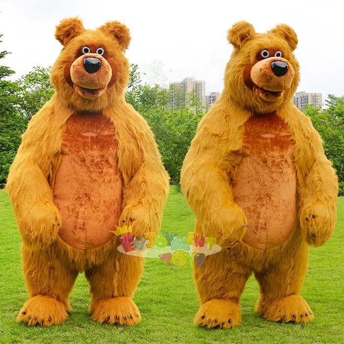 Genuss CE aufblasbarer Riese 2M/2.6/3M aufblasbare braune Mascha das Bären maskottchen Kostüm für Erwachsene