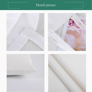 <span class=keywords><strong>Sac</strong></span> Fourre-Tout d'Épaule en Toile de Coton Écologique pour Femmes, Imprimé, pour Courses Quotidiennes ou Cadeau, avec Anses - Product Image 5