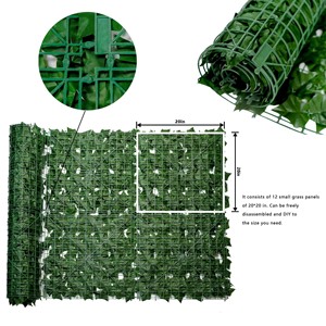 1mx3m Artificial Green Screen Panel Garden Hedge <strong>Trellis</strong> Fence with <strong>Leaf</strong> - Product Image 5