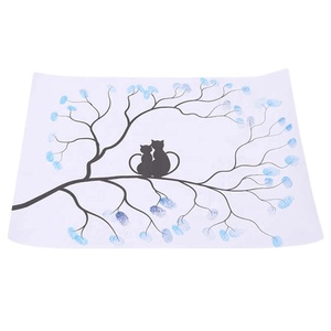 Toile personnalisée peinture d'<span class=keywords><strong>empreintes</strong></span> digitales livre d'or de <span class=keywords><strong>mariage</strong></span> cadeaux de <span class=keywords><strong>mariage</strong></span> DIY Comunion décorations de fête d'anniversaire - Product Image 4