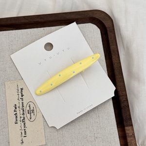 Pince à <span class=keywords><strong>cheveux</strong></span> Polka Cream effet goutte d'huile, pince bec de canard tendance, accessoire de coiffure pour femme - Product Image 6
