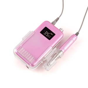 Custom Logo Rechargeable Battery Small Screen Nail Efile Brushless Electric Nail <b>Drill</b> 35000RPM Nail <b>Drill</b> Machine with Base - Product Image 3