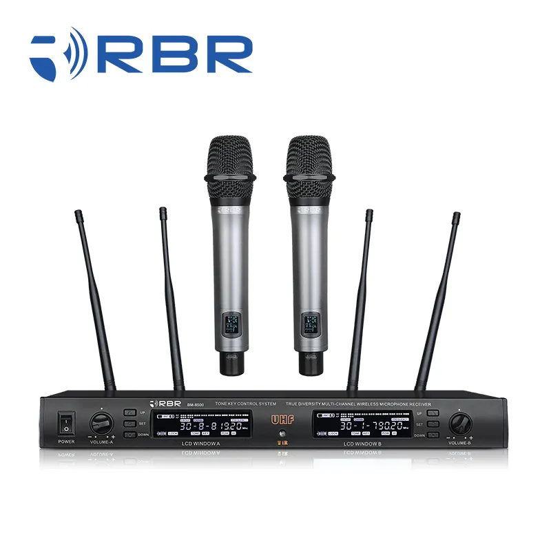 Long Range bm8500 UHF PLL Professional Wireless Microphone MIC System for Stage Performance