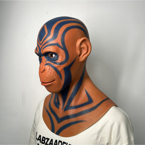 Masque en silicone réaliste Gorille, Masque de fête, Costume de singe, Masque intégral de chimpanzé pour Halloween et Carnaval - Product Image 2