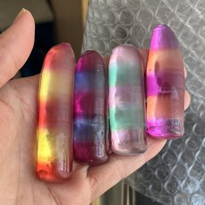 Corindón Sintético Bicolor en Bruto, Gemas sin Cortar, Material para Facetado - Product Image 3