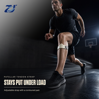 Sangle de soutien du tendon rotulien pour la course et le basketball, sangle de genou réglable avec coussinet ondulé et compression