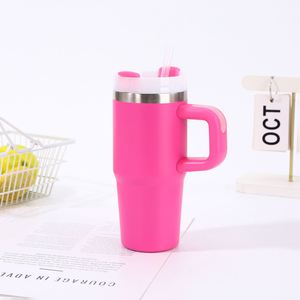 Car Travel Handle 14oz Tumbler <b>Mug</b> Vacuum Insulated Double Wall Stainless Steel Lid Straw Included - Product Image 2