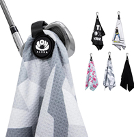 Serviette de golf personnalisée pour sports de plein air Serviette de golf gaufrée à sublimation magnétique en microfibre avec aimant