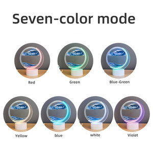 USB đầy màu sắc tiên tiến trang trí thủy tinh QuickSand nghệ thuật Acrylic <span class=keywords><strong>LED</strong></span> bảng đèn bàn đèn - Product Image 3