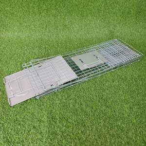 Jaula trampa para animales vivos humana de gran oferta galvanizada plegable de alta calidad para Conejo, zorro, mapache, mofeta, perro, <span class=keywords><strong>Lobo</strong></span> - Product Image 3