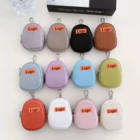 Dompet Mini Motif Leci Berkualitas Tinggi untuk Wanita, Dompet Koin, Gantungan Kunci, Aksesori Modis, Kulit PU untuk Casing Airpod 1/2 3 4