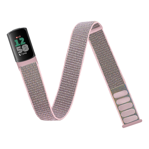 Bracelets de <span class=keywords><strong>montre</strong></span> sportifs en nylon tressé élastique de haute qualité, respirants et légers, pour Fitbit Charge 6 et 5 - Product Image 1