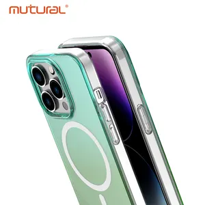 جراب هاتف شفاف من Mutural مُزين بأشكال حلوى اللطيفة جراب أنيق للهواتف المحمولة من البنات يناسب الشارع جراب هاتف iphone 15 pro max