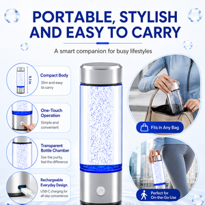 Prodotto di Tendenza: Bottiglia d'Acqua Ricca di Idrogeno 1200PPB SPE/PEM, Filtro d'Acqua Portatile, Generatore di Acqua Ricca di Idrogeno - Product Image 5