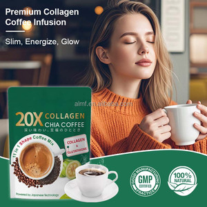 Mélange de café au collagène 20X, glutathion, boisson énergétique beauté riche en protéines, Garcinia Cambogia, poudre instantanée sans gluten, faible en glucides - Product Image 2