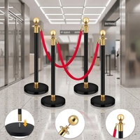 Poteaux de guidage de foule durables de 2 m avec sangles rétractables, barrière en acier inoxydable, séparateurs de file d'attente Flexibarrier