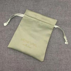 Recyclable Silk Wig <b>Bags</b> Custom Logo Hair Packaging Satin Storage <b>Bag</b> for <b>Gift</b> Use - Product Image 3