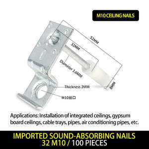 Clavos de Techo de Grado Industrial con Anillo a Cuadros de Acero para Instalación en Techo, Abrazaderas de Tubería de 16/20/25/32/40/50 mm para Construcción - Product Image 3