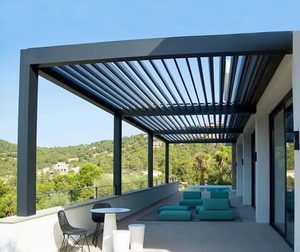 3x4 pabellón eléctrico impermeable Pergola persianas clima biológico jardín invernadero aluminio al aire libre gazebo - Product Image 2