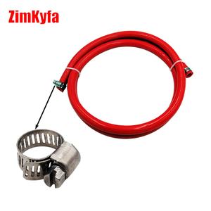 Conjunto de Línea de Gas para Cerveza con Manguera de Aire Roja de 1.5M y Abrazaderas de Acero Inoxidable para Equipos de Elaboración de Cerveza Casera - Product Image 5