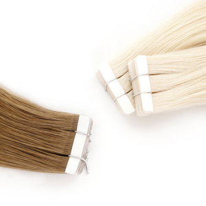Extensions de Cheveux Humains Européens Vierge Bruts <span class=keywords><strong>Couleur</strong></span> Naturelle Ondulés 100% Naturels avec Bande Adhésive - Product Image 4
