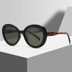 Gafas de Sol de Acetato con Montura TR90, Redondas, Grandes, para Mujer, Protección UV400, Polarizadas, Estilo Europeo, Protección Solar - Product Image 5