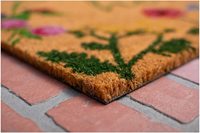 Tapis de bienvenue en fibre de coco antidérapant pour intérieur et extérieur, imitation coco