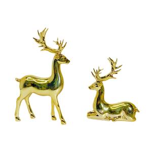 Décoration de Noël pour la maison, ornement de cerf, décoration de fête, cadeaux d'ambiance, art populaire sculpté, artisanat en résine époxy - Product Image 5