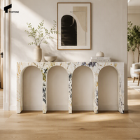 Tostone contemporain Calacatta alto luxe marbre Console Table décoration intérieure pour salle à manger salon maison chambre