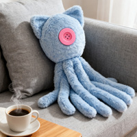 Peluche fantaisie Halloween en forme de calmar multicolore, figurine de personnage d'anime personnalisée, jouet en peluche, cadeau de collection pour enfants et fans