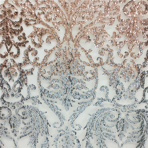 Vestido de novia de Dubái, <span class=keywords><strong>tela</strong></span> de encaje de tul con <span class=keywords><strong>lentejuelas</strong></span> degradadas, compra en línea de la india - Product Image 2