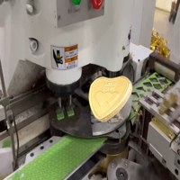 Machine d'emballage de chocolat en forme de pièce d'or à haute efficacité, conçue sur mesure
