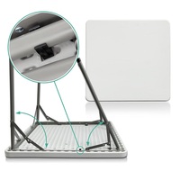 Sino Perfect 4 personnes en plastique carré pliant Table pliable en plein air mariage Banquet fête événements Table