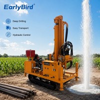 Machine de forage de puits d'eau portable CE ISO de fabrication chinoise, 100m-260m, durable, haute efficacité, facile à utiliser