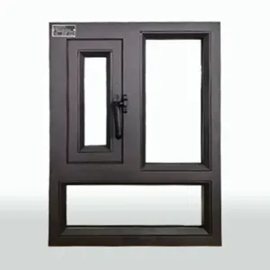 Fenêtre en acier noir coupe-feu avec portes et fenêtres personnalisées à cadre en acier haute performance