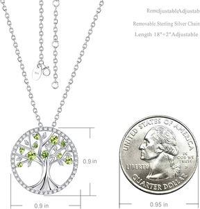 गर्म बिक्री महिलाओं में वृद्धि और सेप्टएम्बर के गहने पेरीडोट और ग्रीन सैपफायर 925 पत्नी जन्मदिन के उपहार के लिए स्टर्लिंग चांदी - Product Image 4