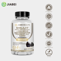Capsules de Shilajit 100% Naturelles pour Adultes, Marque Propre OEM, Boost d'Énergie, Himalaya, Personnalisation d'Usine, Vente en Gros