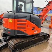 Mini-excavatrice Hitachi Zx50u d'occasion, Zaxis 50u, 5 tonnes, petite pelle, bras à rotation zéro, chenilles en caoutchouc