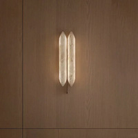 Lampe murale en cuivre et albâtre haut de gamme, design espagnol, chambre à coucher, chevet, salon, villa, escalier, couloir, lumières décoratives