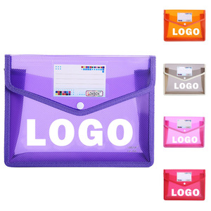 Tùy chỉnh A4 Kích thước nhựa không thấm nước thư mục tập tin tài liệu trong suốt phong bì Ví với mở rộng Snap đóng cửa Túi - Product Image 6