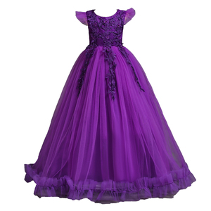 Stile occidentale abito da sposa ragazza fiore rosa tulle vestito da principessa elegante compleanno ragazza <span class=keywords><strong>abiti</strong></span> da festa <span class=keywords><strong>per</strong></span> 8Y - Product Image 3
