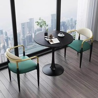 Chaise de salle à manger minimaliste italienne lumière luxe moderne simple maison hôtel lait thé boutique dossier chaise pour café exposition