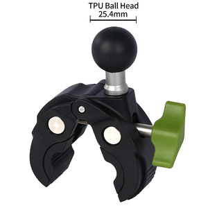 Abrazadera de garra de cangrejo con cabeza de bola de Metal con cabeza de bola estándar de 25,4mm, 20mm, 17mm, tornillo de cabeza de bola de 1/4 pulgadas, accesorios de soporte para teléfono inteligente - Product Image 4