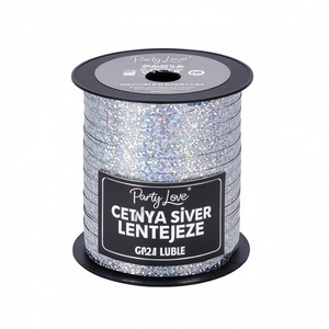 Decorazioni da Parete per Feste Party Love Cinta Silver Lentejuela 450M - Product Image 2