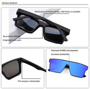 Новейшие 2026 защиты от коррозии морской воды модные квадратные цельные линзы негабаритные брендовые зеркальные солнцезащитные очки с логотипом на заказ - Product Image 4