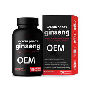 แคปซูลโสมแดง Panax โสมเกาหลีผลิตจากึกที่มีความแข็งแรงสูง - Product Image 1